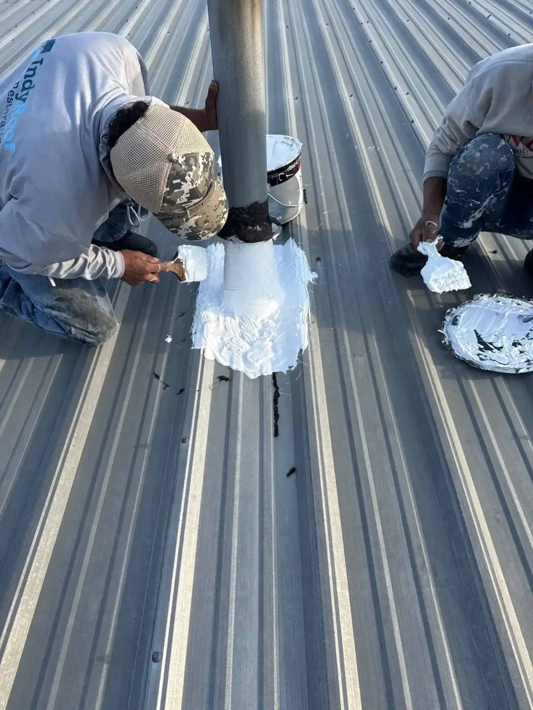 Commercial roof inspection documented in Cobblestone